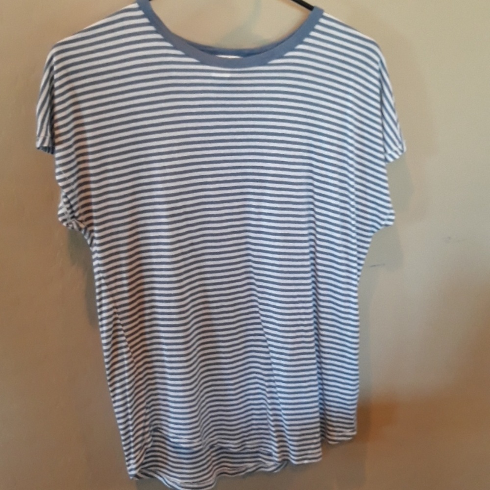 H&M Blue and White Basics Tee